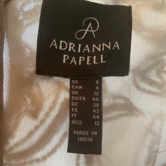 Adrianna Papell Gown. Size 8. Platinum color. - Picture 3 of 11